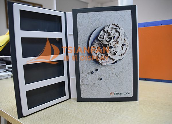 3折页石材样品册厂家批发,优质人造石台面塑料样品册PY2145