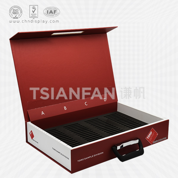 石英石样品包装展示盒, 供应石英石实木烤漆样品盒XS005
